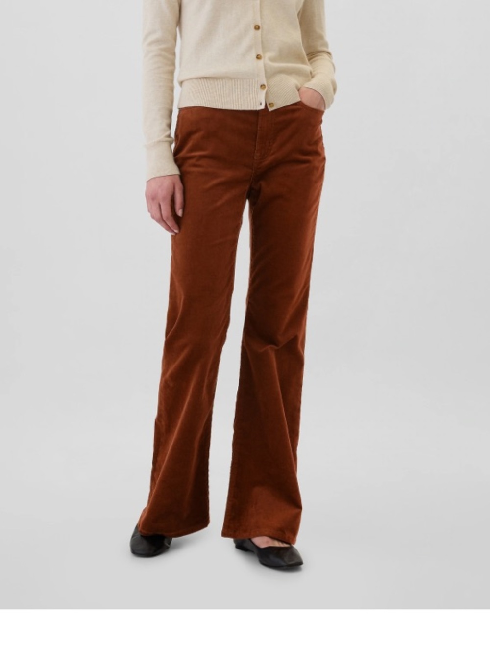 Gap High-Rise Wide-Leg Corduroy Pants in Chestnut NWOT 29 SHORT